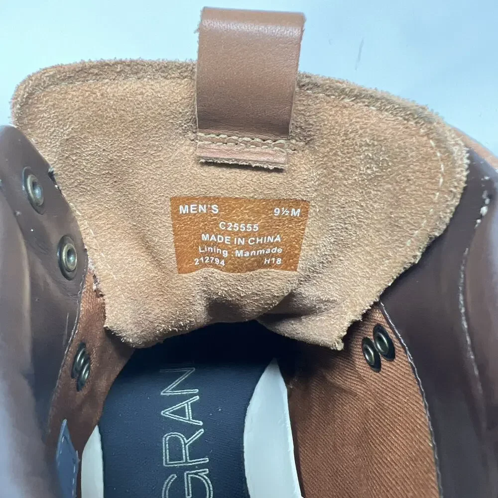 Cole Haan ZeroGrand Waterproof Hiker C25555 Woodbury Leather Boots Men's 9.5 M